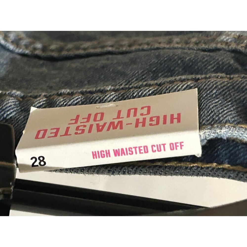 NWT Pink Victoria's Secret High Waisted Cut-Off Denim Shorts size 28 - Picture 4 of 7